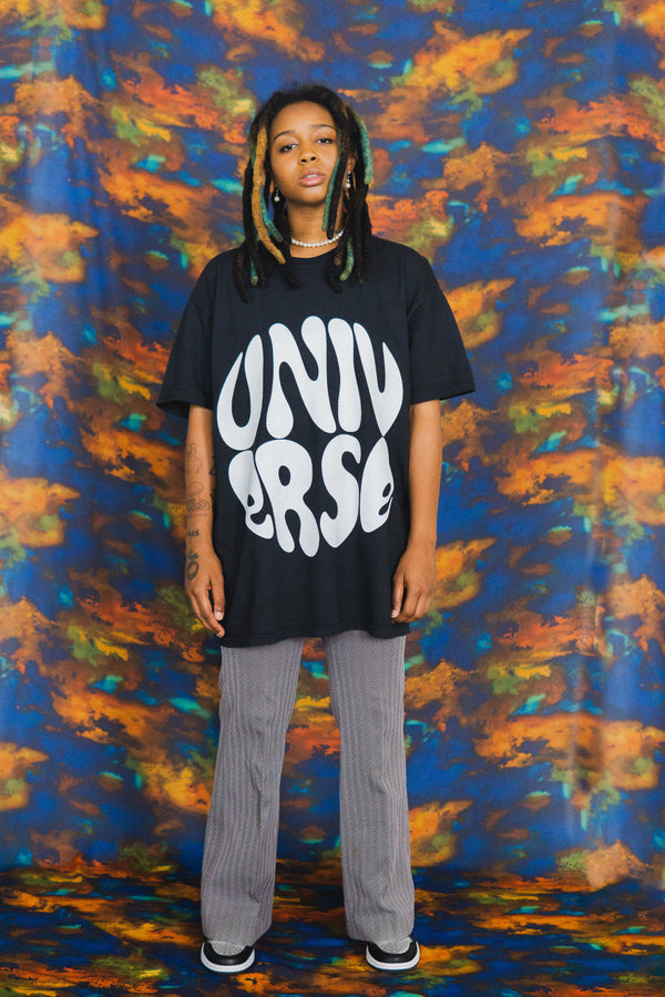 A Universe Logo Tee in Black