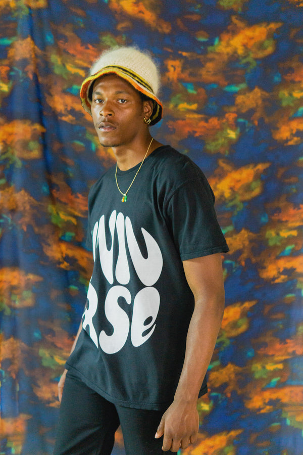 A Universe Logo Tee in Black