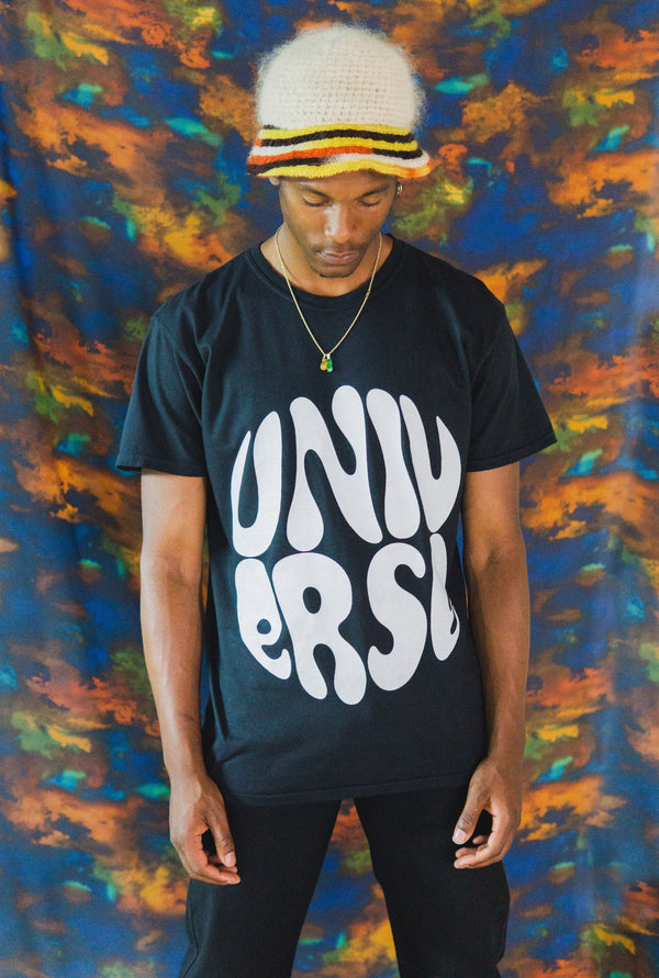A Universe Logo Tee in Black
