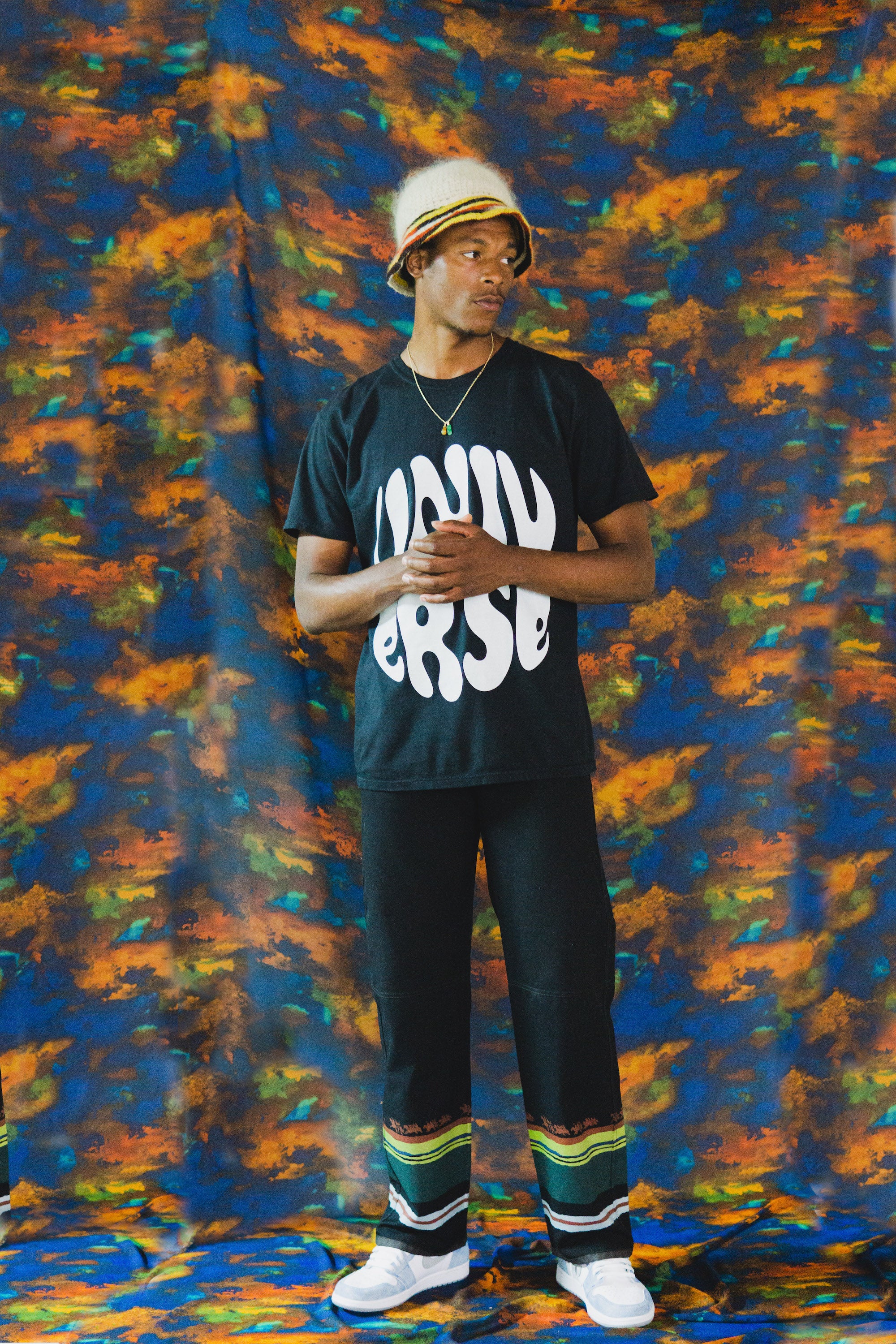 A Universe Logo Tee in Black