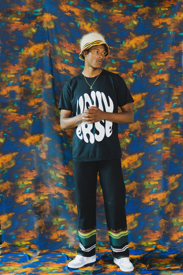 A Universe Logo Tee in Black